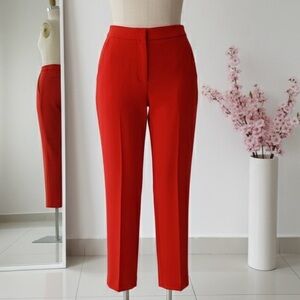 RW&CO.| Vibrant Red Flat Front Straight Leg Trousers Sz 2